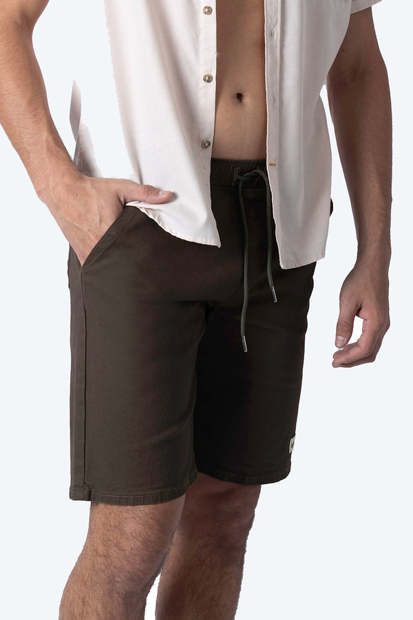 Bermuda casual verde musgo con jareta - Hang Ten