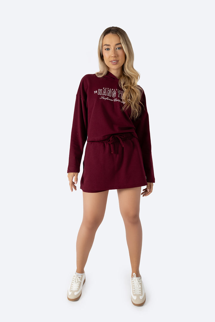 Short falda vino con jareta - Hang Ten