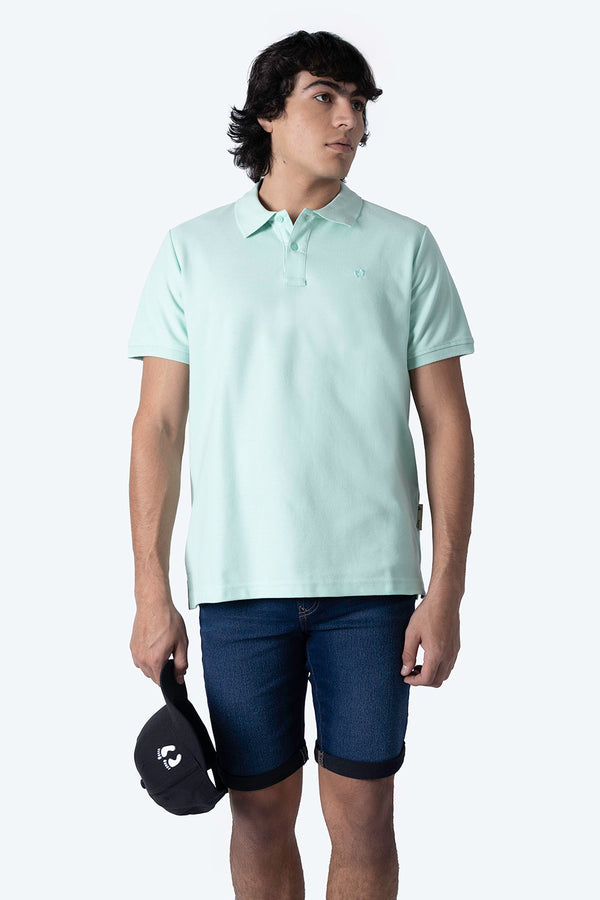 Polo piqué aqua - Hang Ten