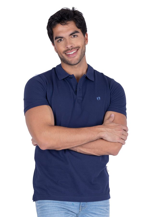 Polo piqué azul marino