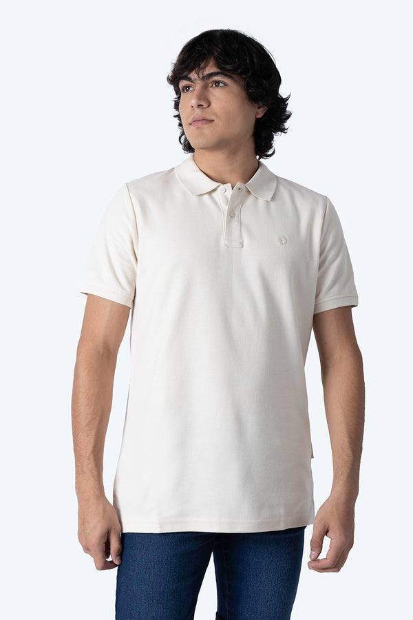 Polo piqué beige claro - Hang Ten