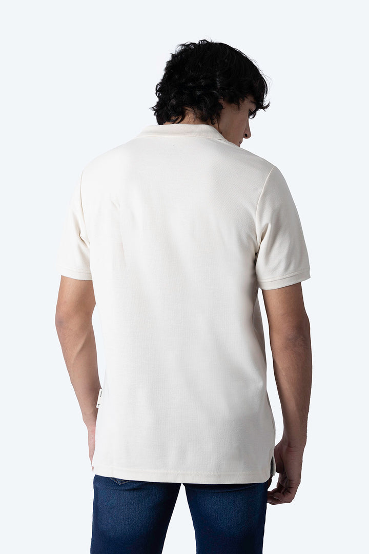 Polo piqué beige claro - Hang Ten