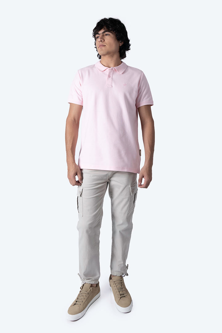 Polo piqué rosa claro - Hang Ten