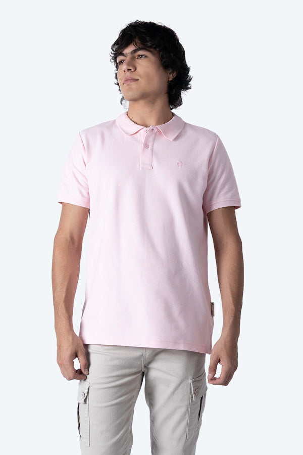 Polo piqué rosa claro - Hang Ten