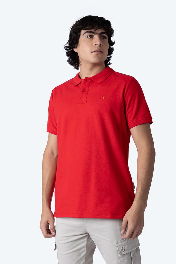 Polo piqué roja - Hang Ten