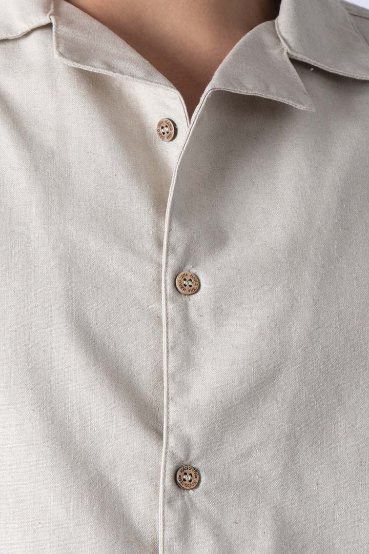 Camisa manga corta beige - Hang Ten