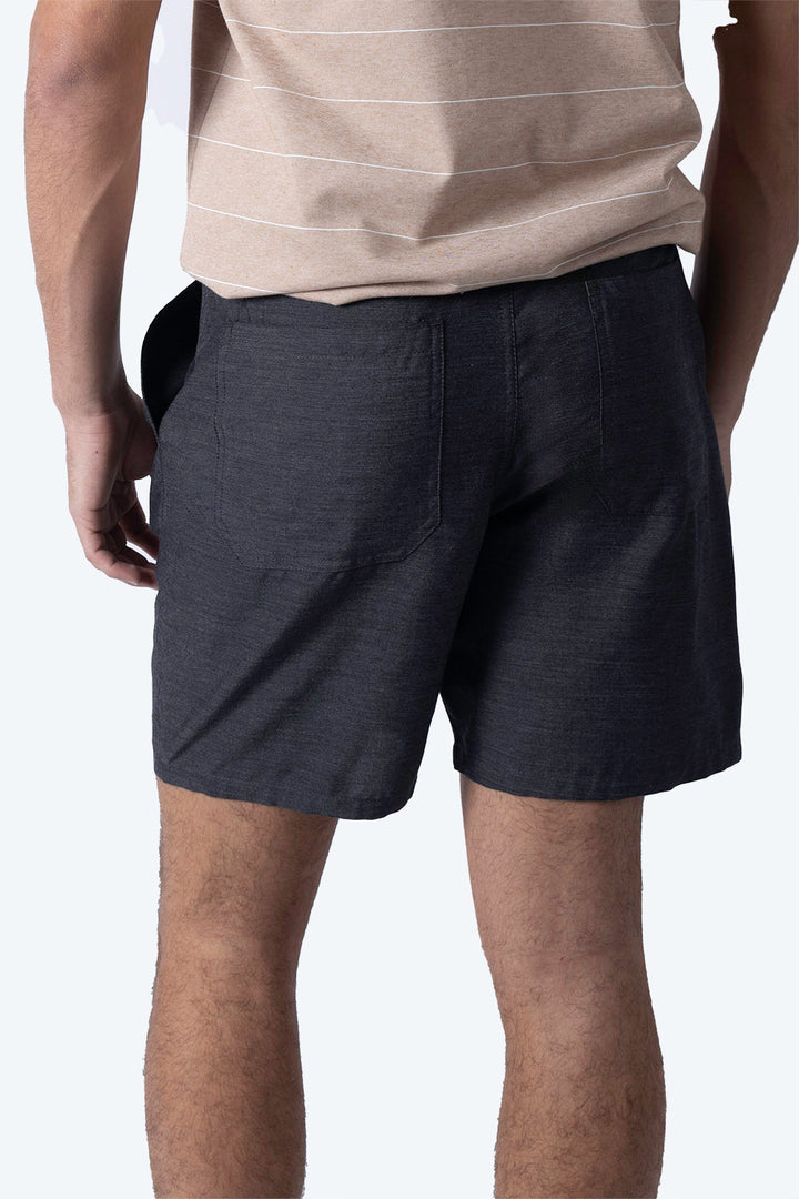 Bermuda jaspeada con jareta negro - Hang Ten