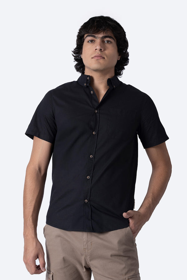 Camisa negra manga corta - Hang Ten