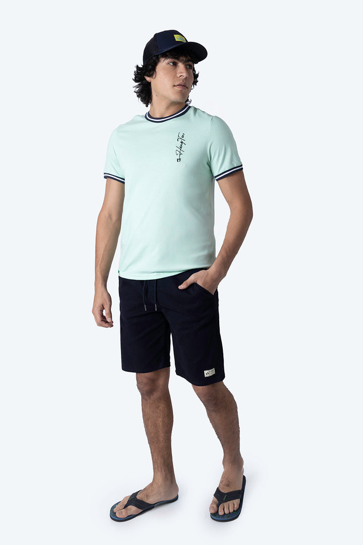 Bermuda casual azul con jareta - Hang Ten