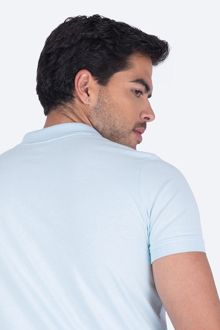 Polo piqué azul claro - Hang Ten