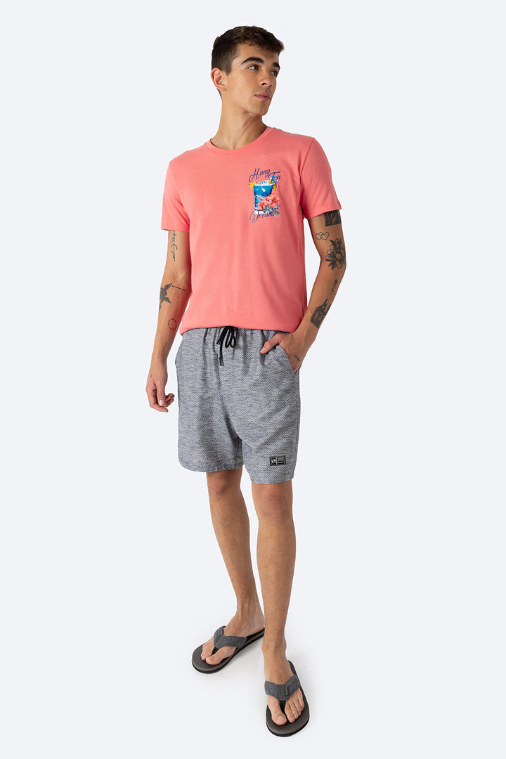 Bermuda básica gris claro con jareta - Hang Ten