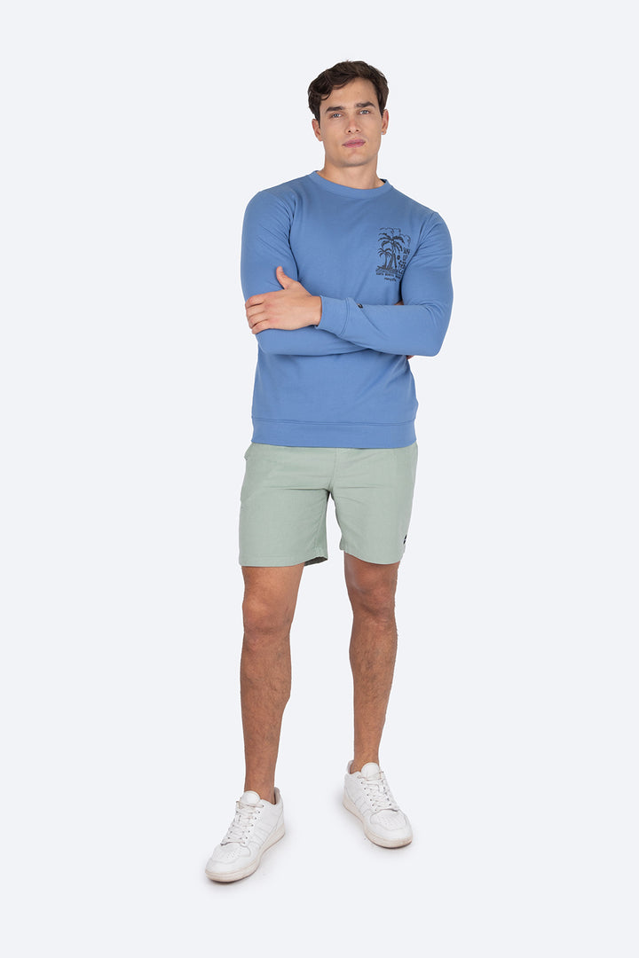 Sudadera cerrada azul con mini estampado - Hang Ten 