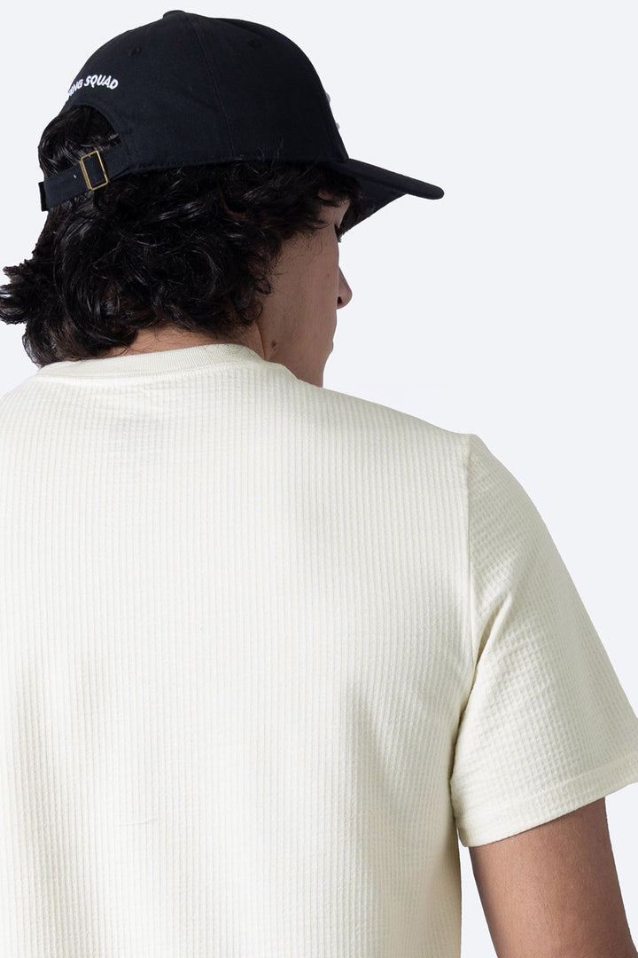 Playera beige con textura cuello redondo - Hang Ten 