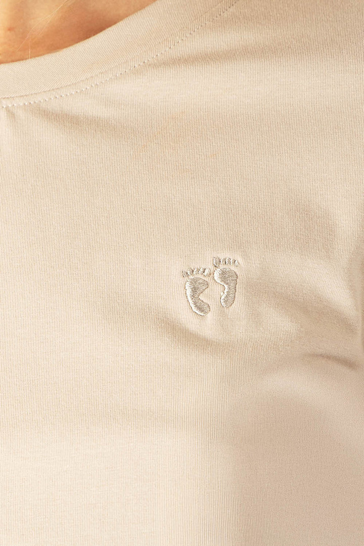 Playera beige manga larga básica  - Hang Ten