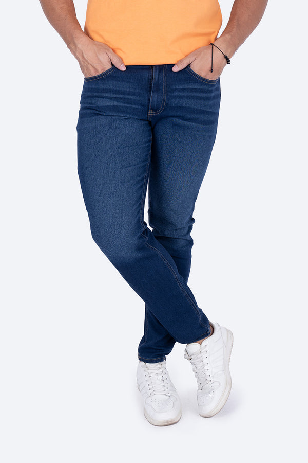 Jeans corte slim azul- Hang Ten