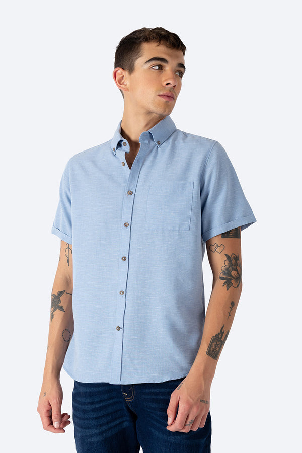 Camisa manga corta azul claro - Hang Ten