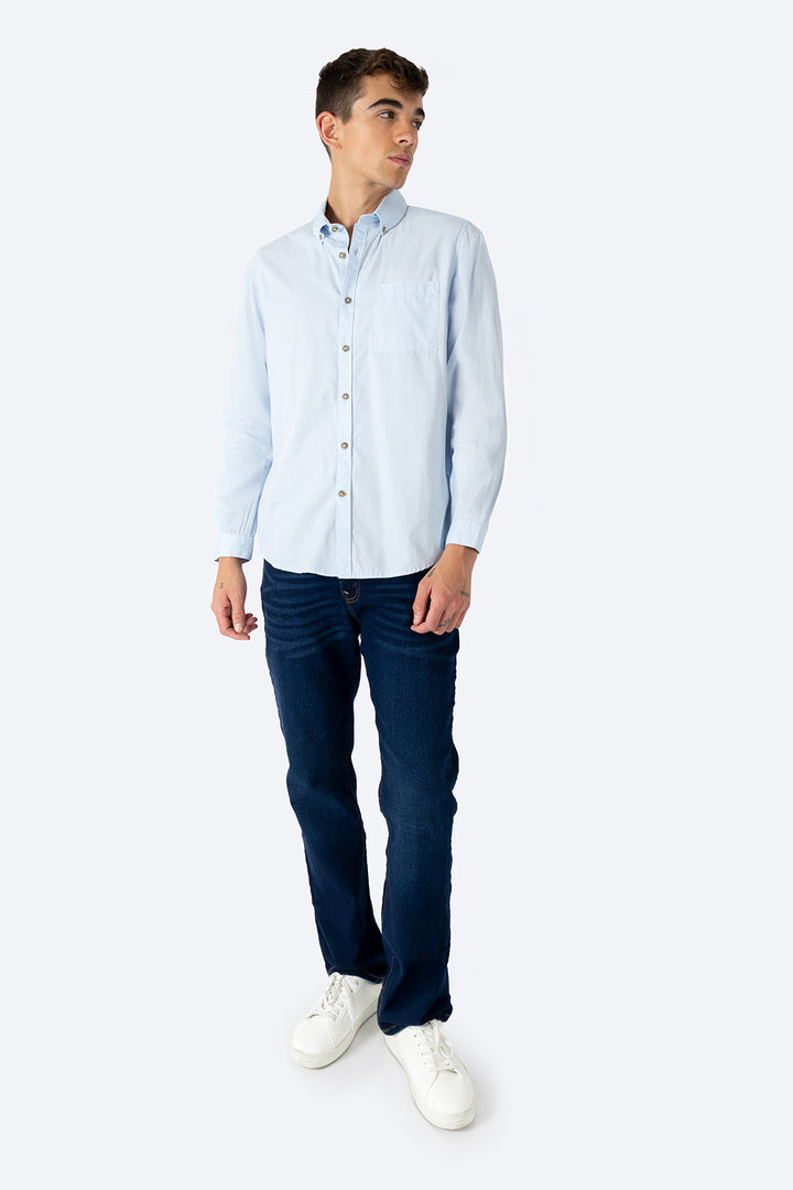 Camisa manga larga azul claro - Hang Ten