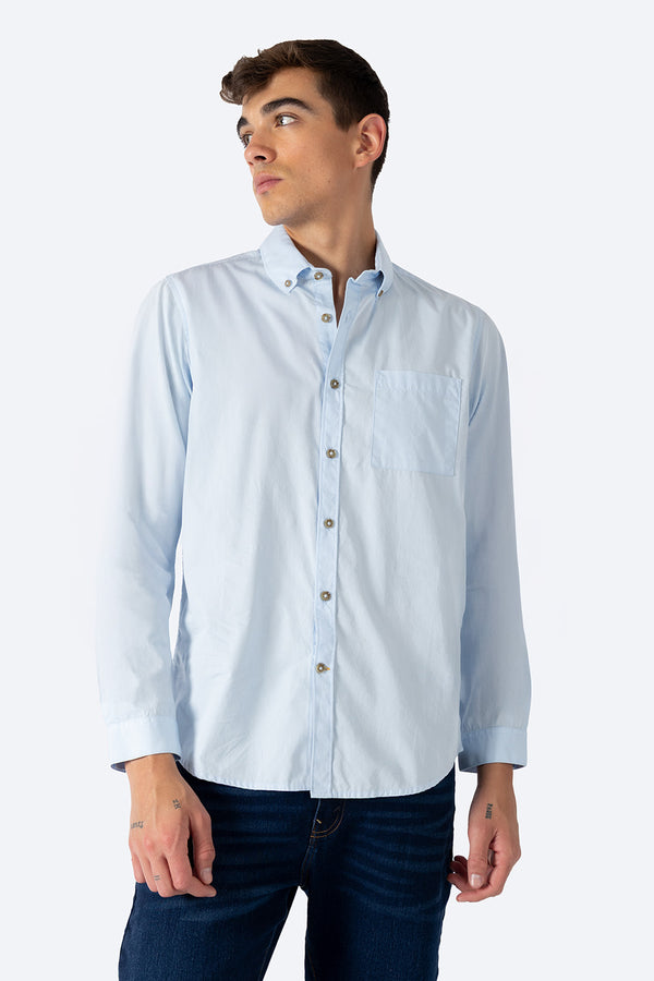 Camisa manga larga azul claro - Hang Ten