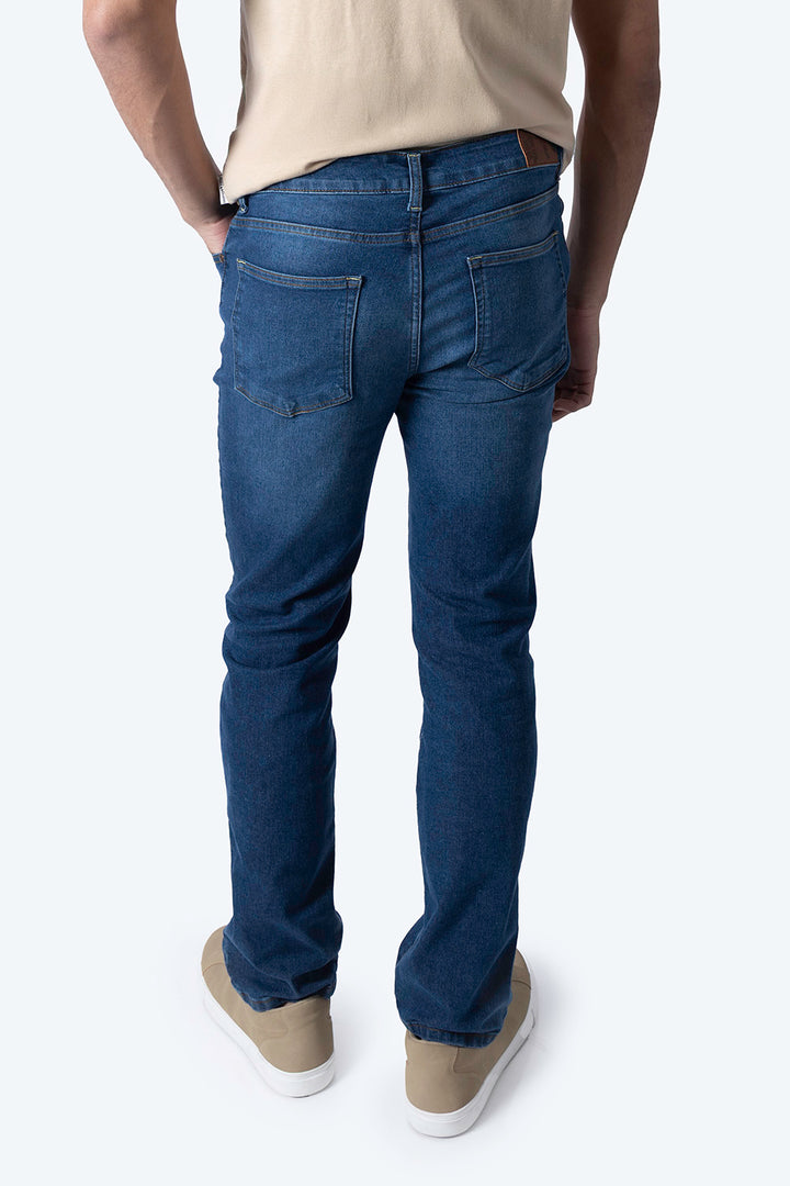 Jeans straight azul medio - Hang Ten