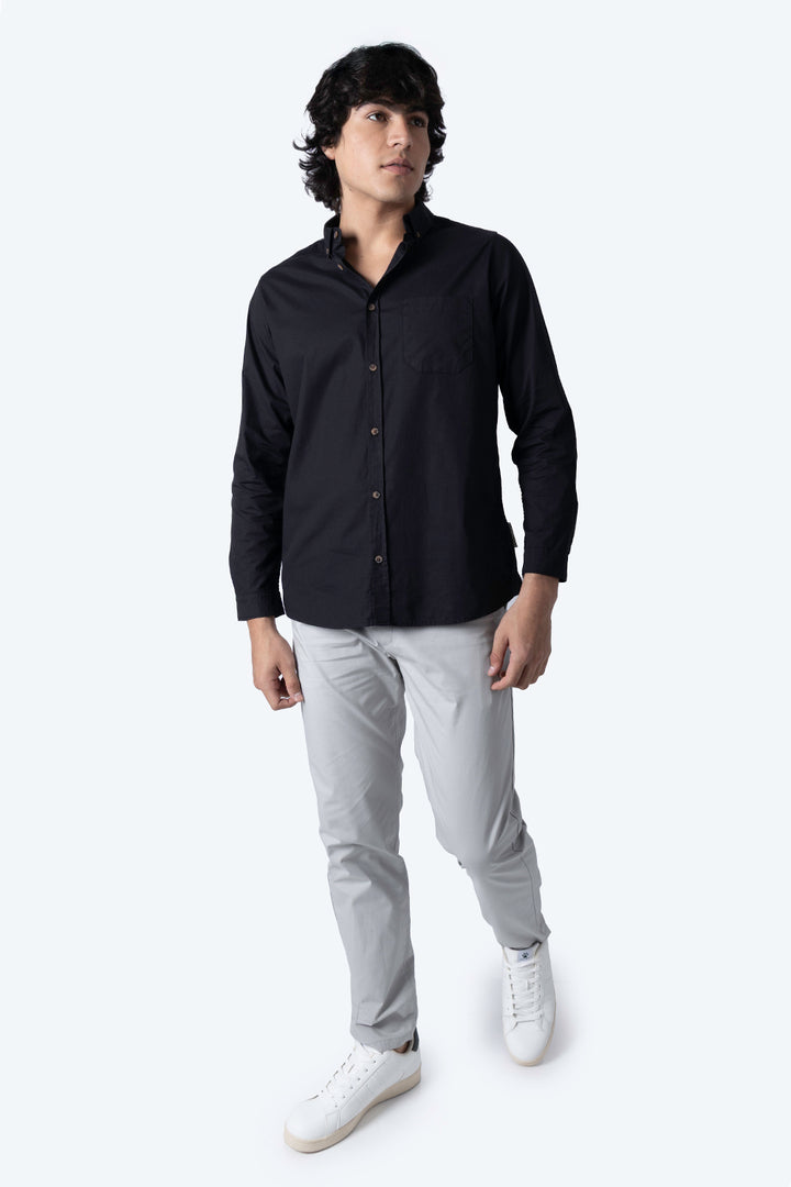 Camisa negra manga larga - Hang Ten