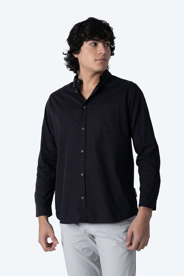 Camisa negra manga larga - Hang Ten