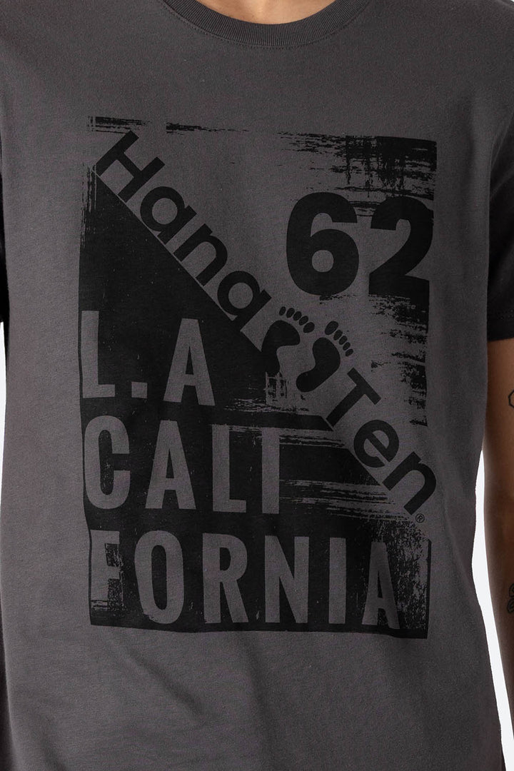 T-shirt gris "L. A CALIFORNIA" - Hang Ten 