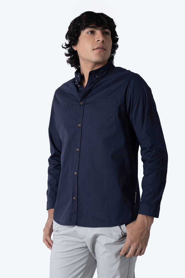 Camisa azul marino manga larga - Hang Ten