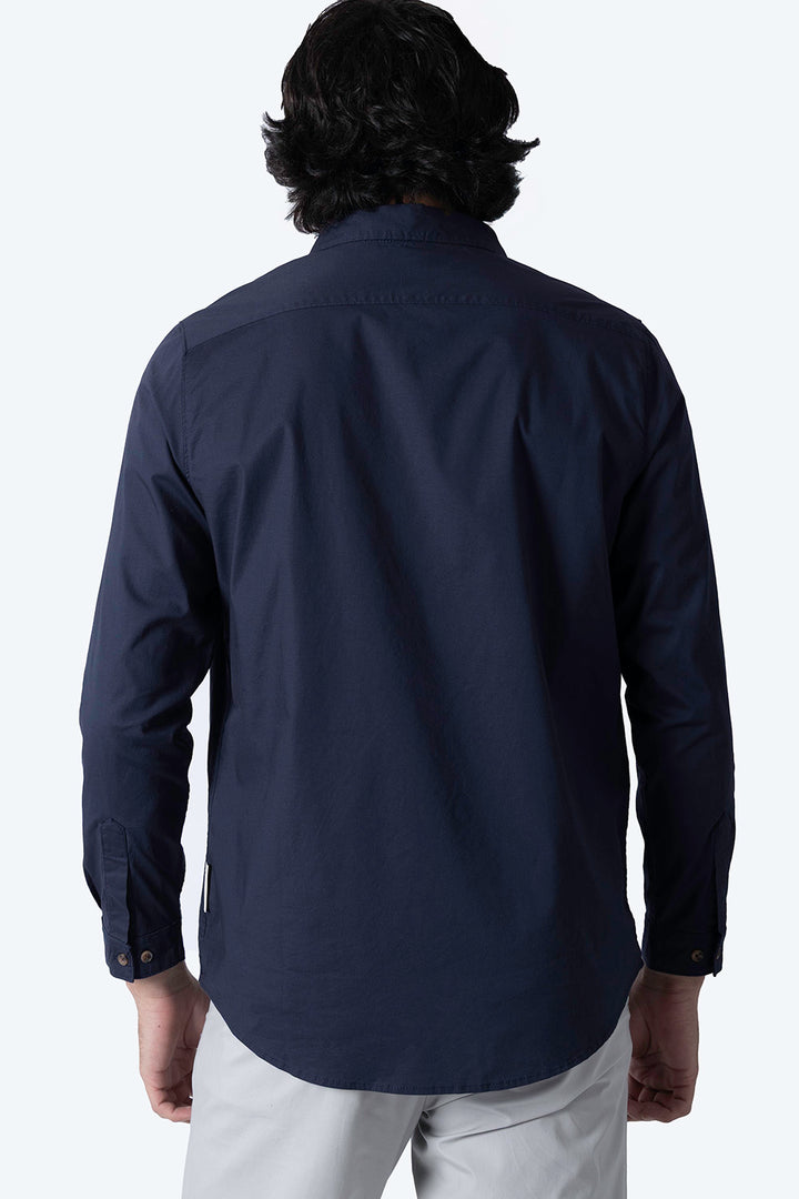 Camisa azul marino manga larga - Hang Ten