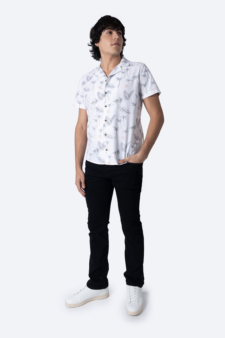 Camisa blanca diseño de palmeras - Hang Ten