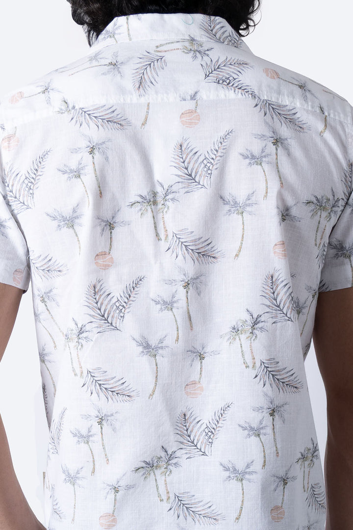 Camisa blanca diseño de palmeras - Hang Ten