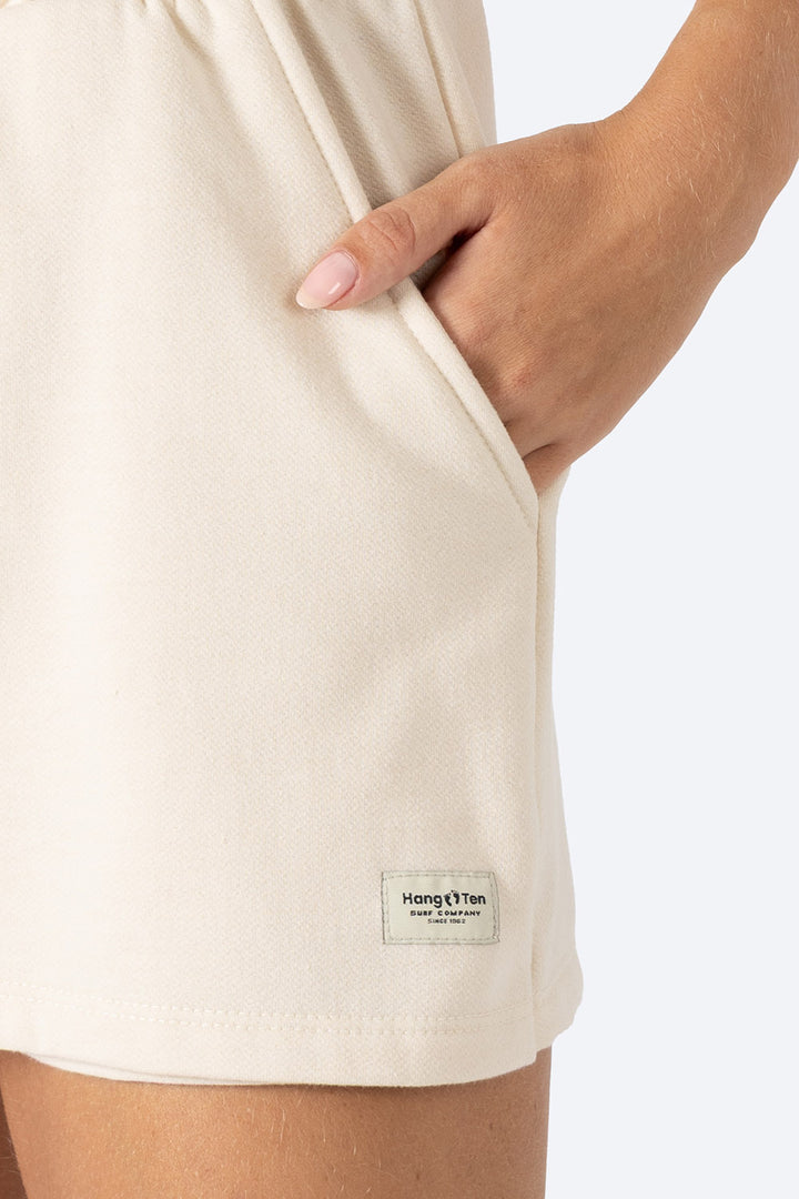 Short falda beige con jareta - Hang Ten