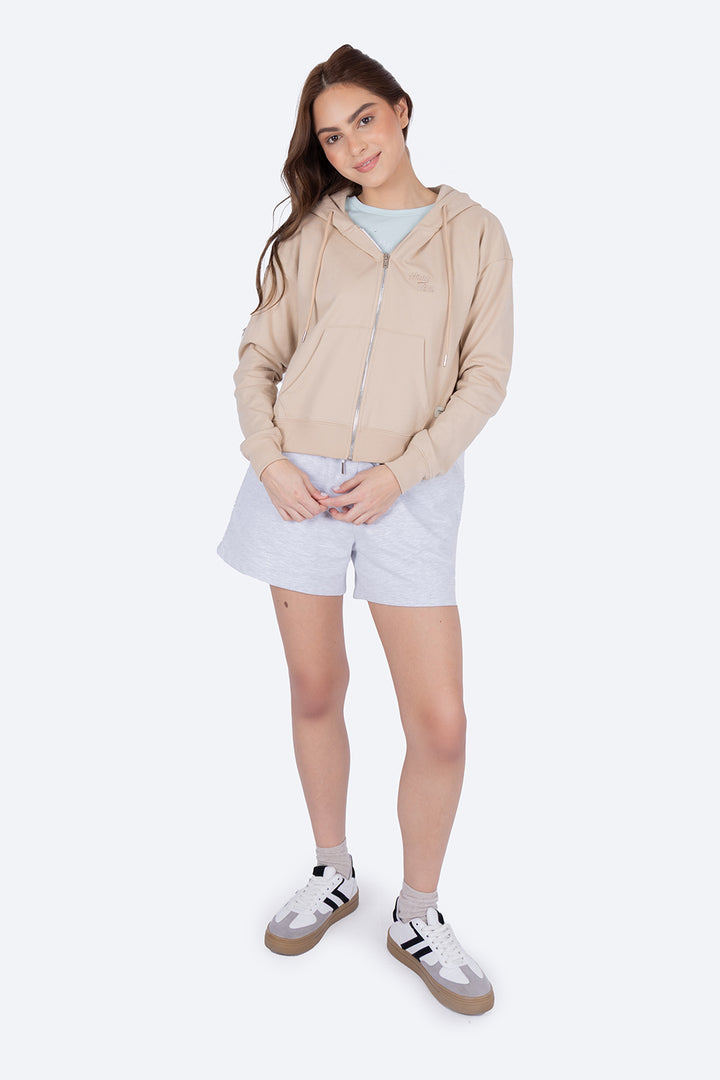 Sudadera abierta café con capucha - Hang Ten