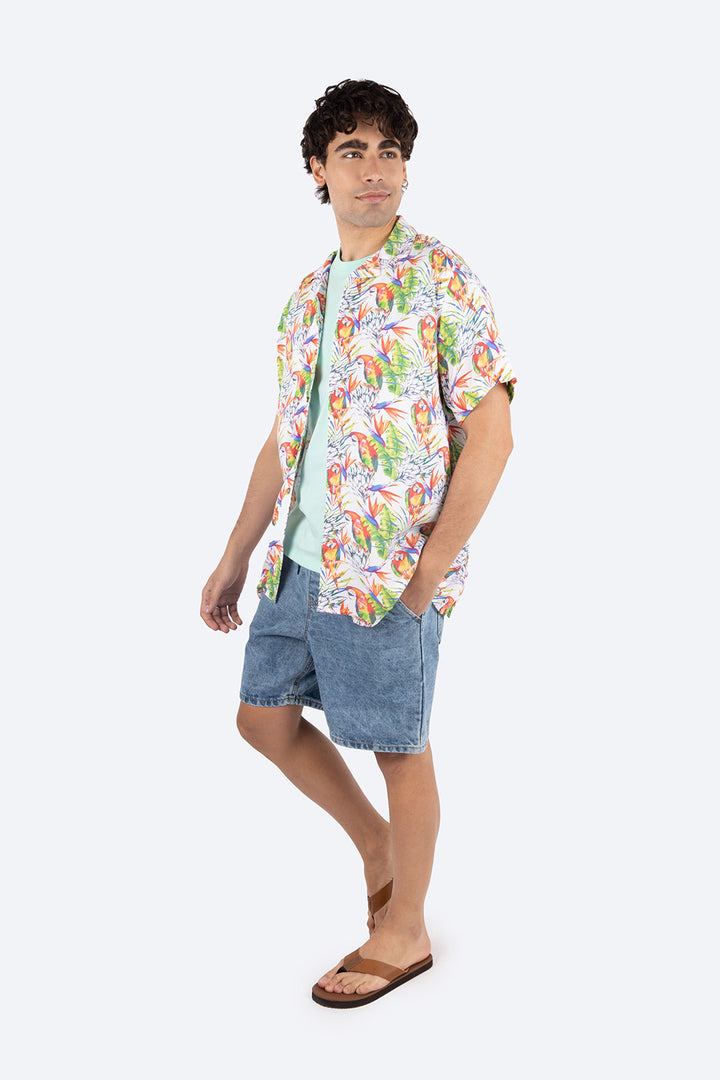 Camisa resort estampada pericos - Hang Ten