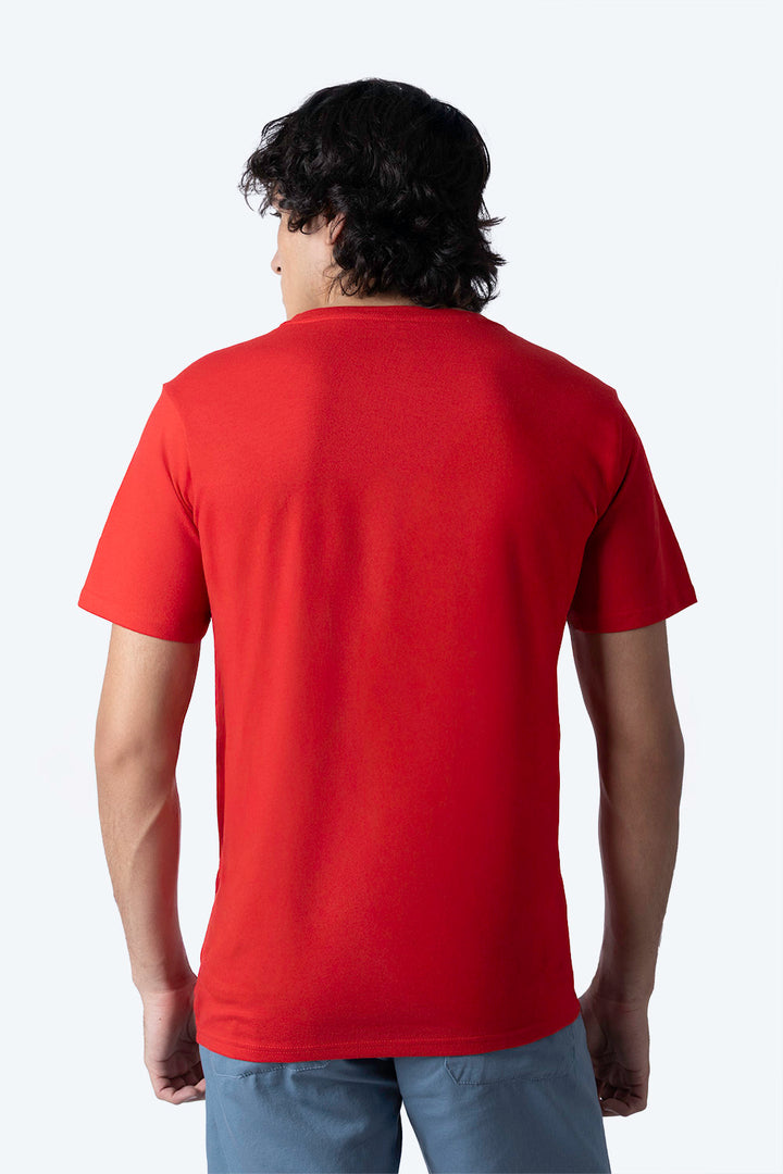Playera básica cuello v rojo - Hang Ten 