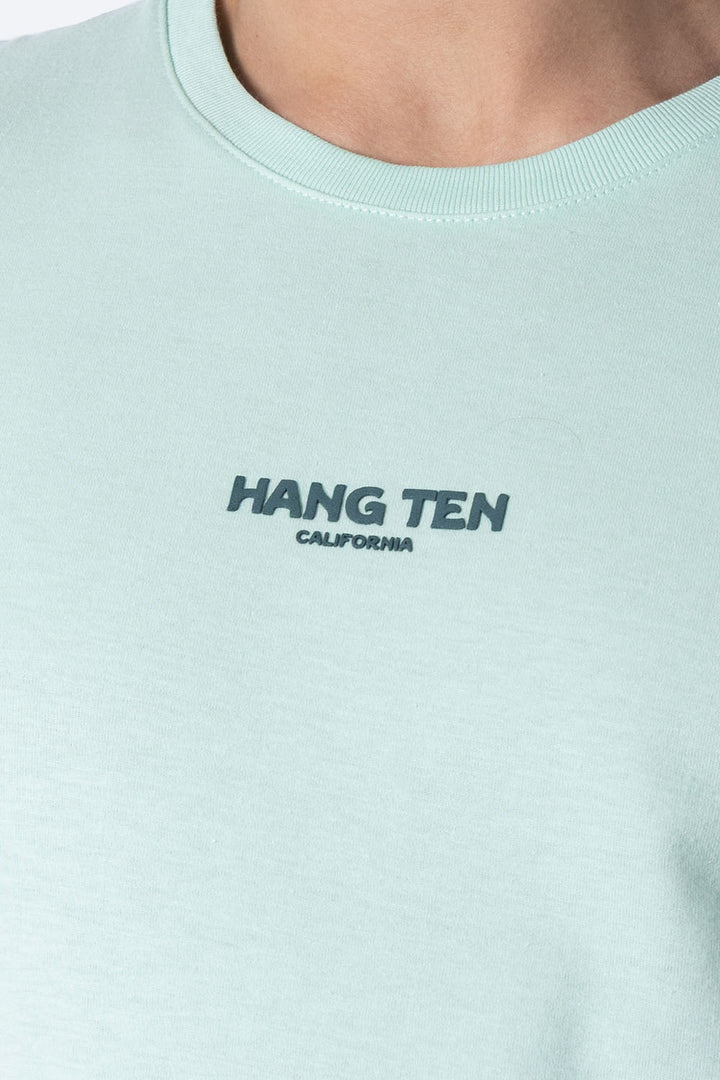 Playera manga corta verde con blanco - Hang Ten 