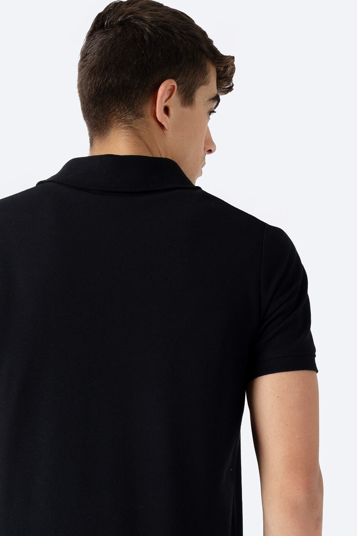 Polo piqué negra new  - Hang Ten 