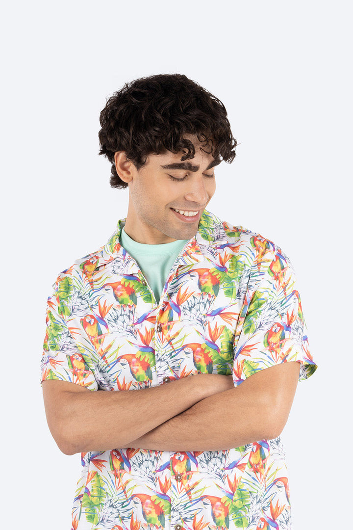 Camisa resort estampada pericos - Hang Ten