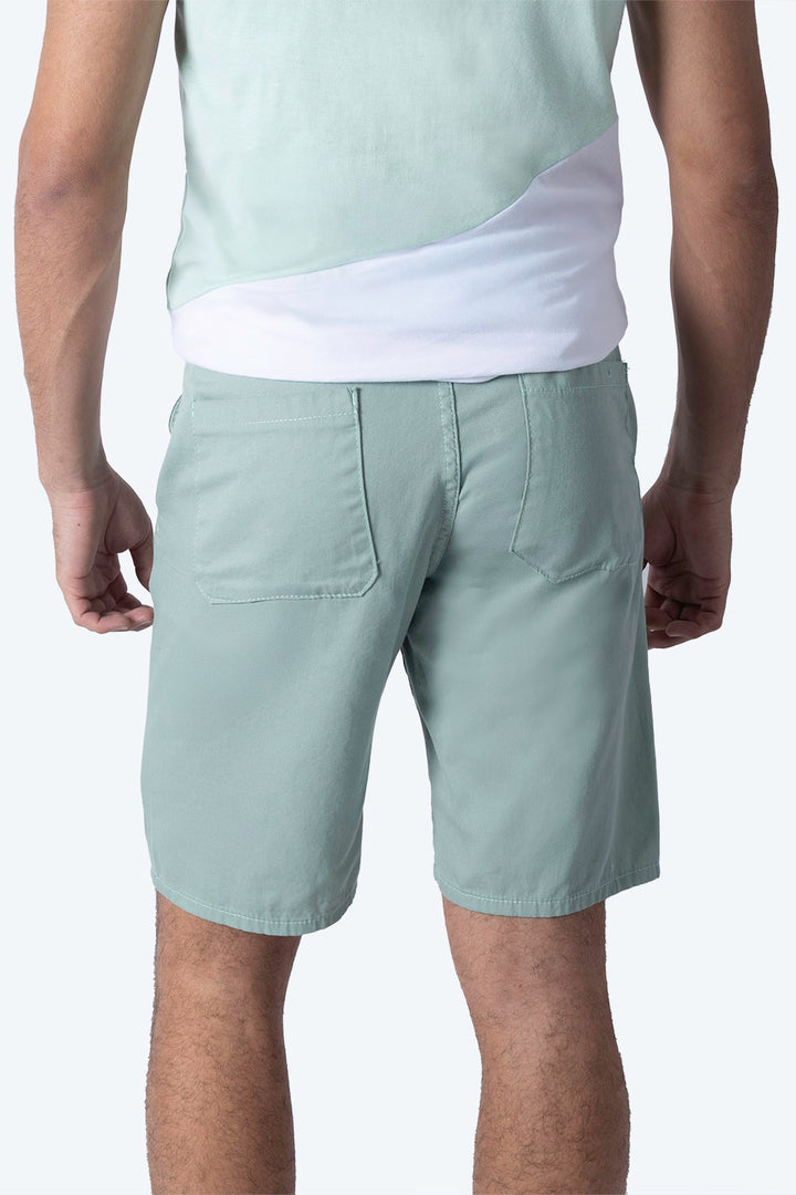 Bermuda verde claro con bordado Hang Ten - Hang Ten