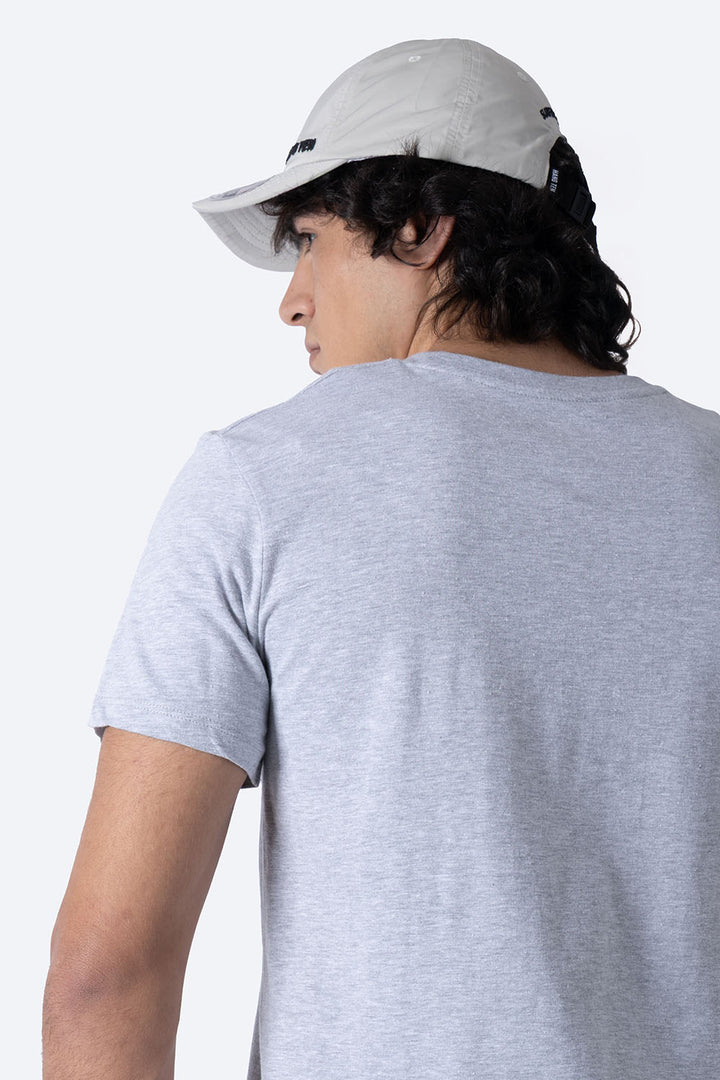 Playera gris manga corta con estampado - Hang Ten 
