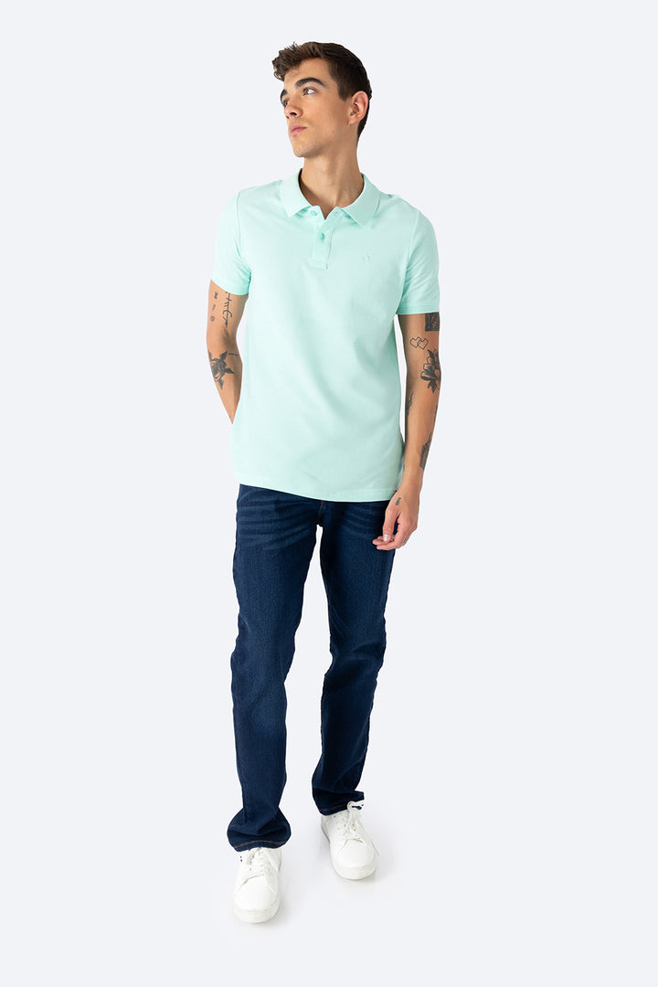 Polo piqué aqua new  - Hang Ten 