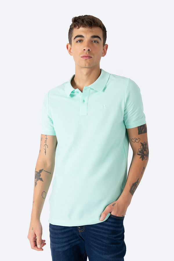 Polo piqué aqua new  - Hang Ten 
