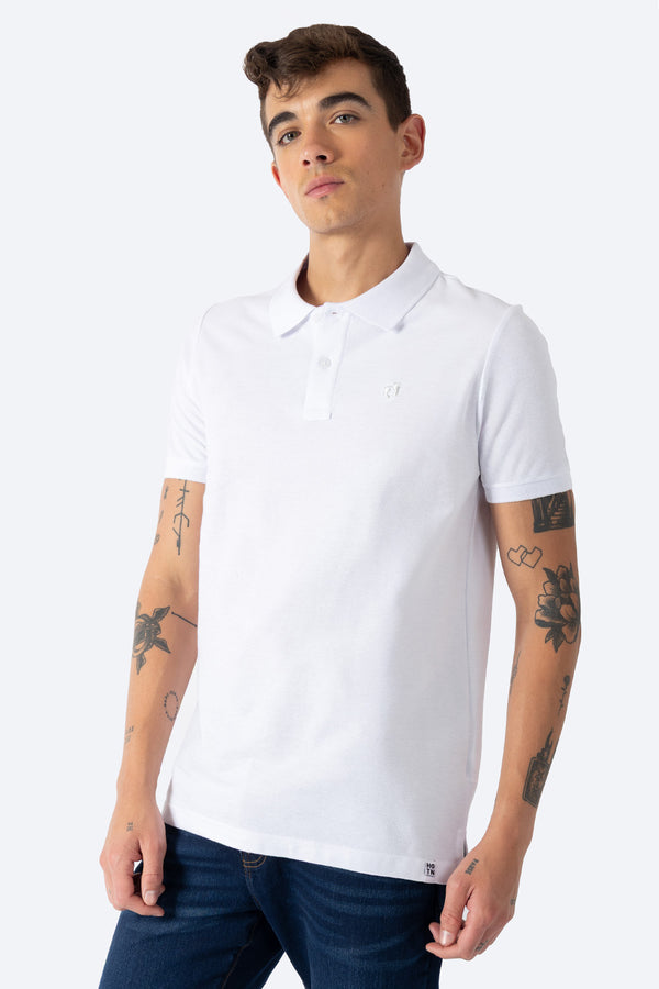 Polo piqué blanca new  - Hang Ten 