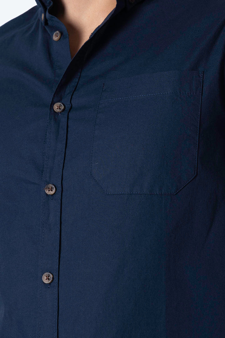 Camisa azul marino manga corta - Hang Ten