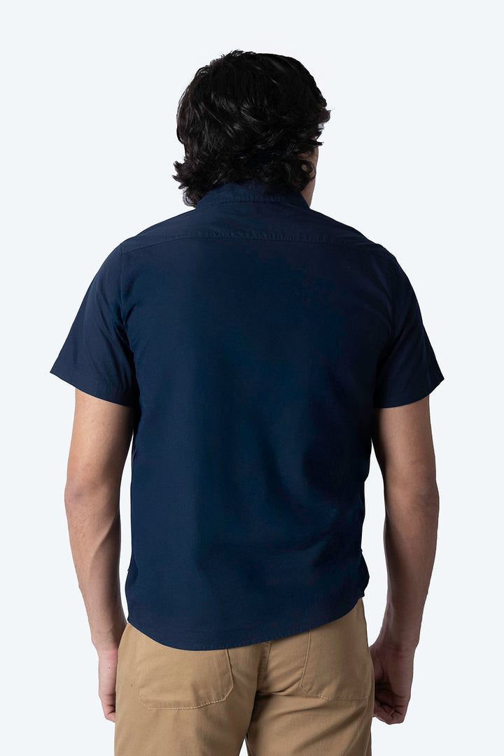 Camisa azul marino manga corta - Hang Ten