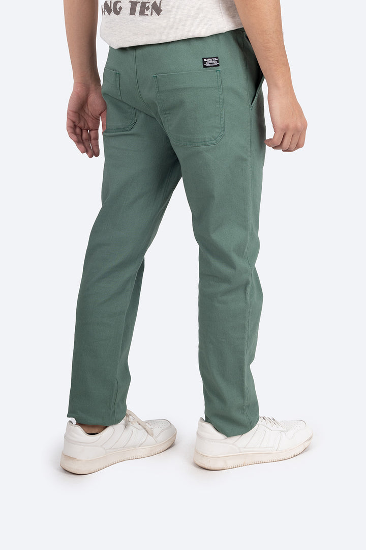 Pantalón verde con resorte - Hang Ten