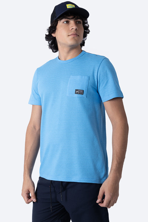 Playera rayada azul claro - Hang Ten 