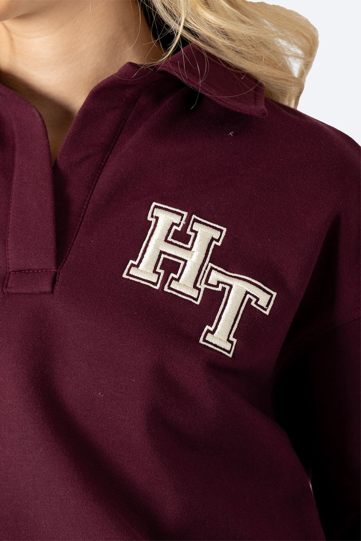 Sudadera polo color vino -  Hang Ten 