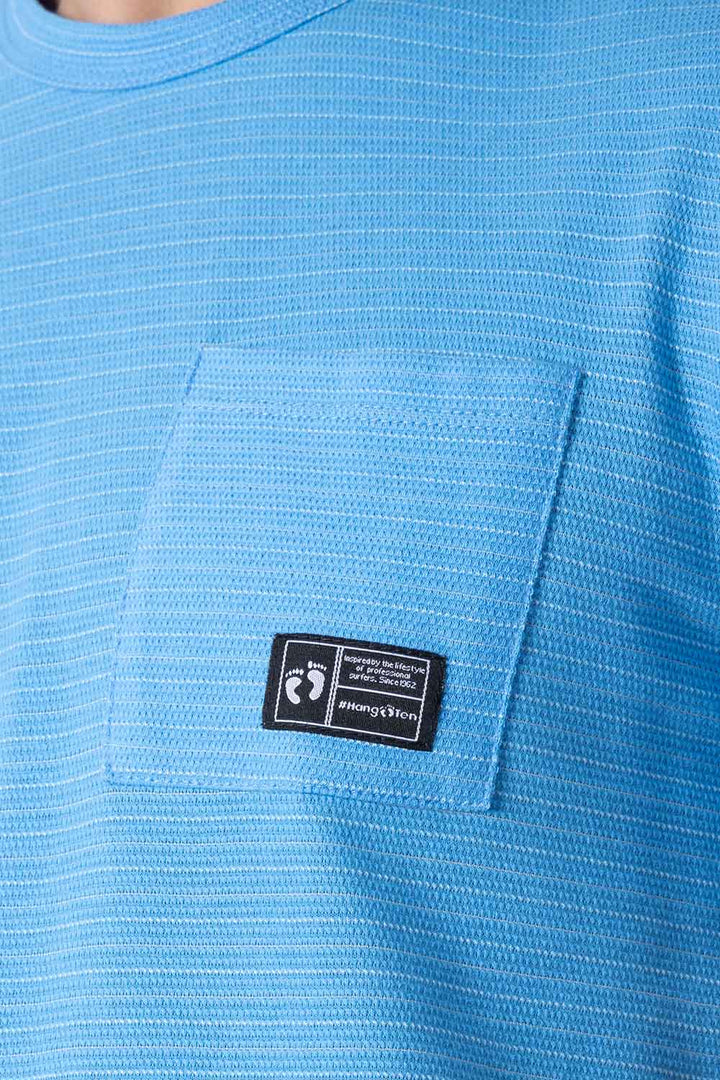 Playera rayada azul claro - Hang Ten 