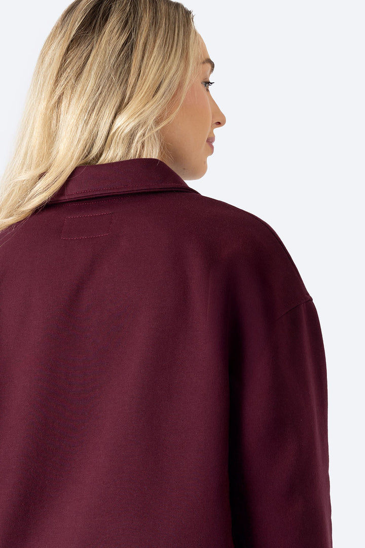 Sudadera polo color vino -  Hang Ten 