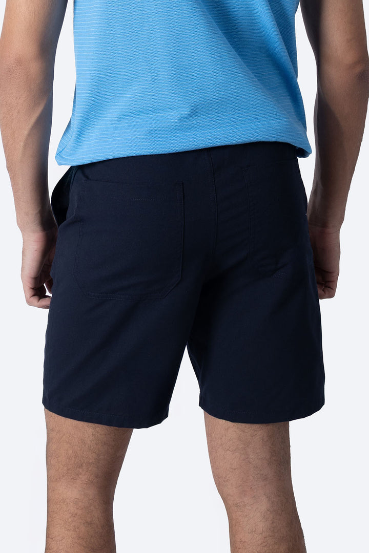 Bermuda casual azul marino con jareta - Hang Ten